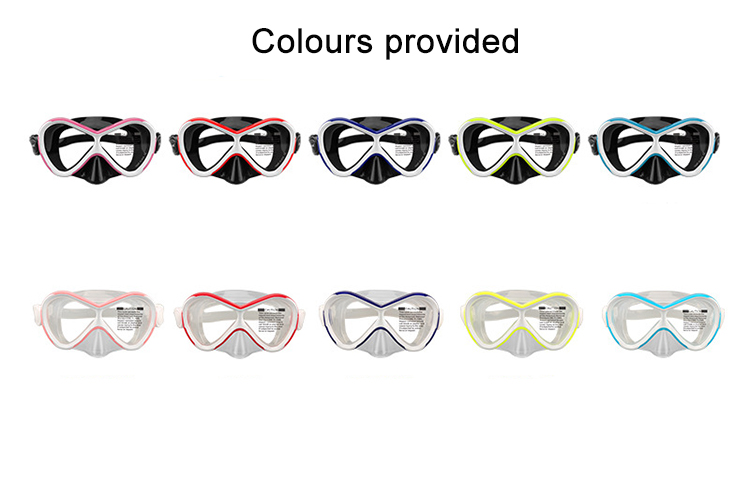 Professional Red Silicone Kid Size Snorkel Dive Mask