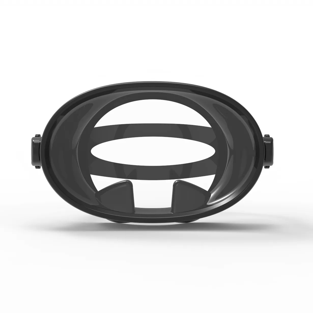 New Single Lens Round Snorkel Mask Frameless Mascara De Buceo Wide View Silicone Oval Diving Mask For Freediving Swimming