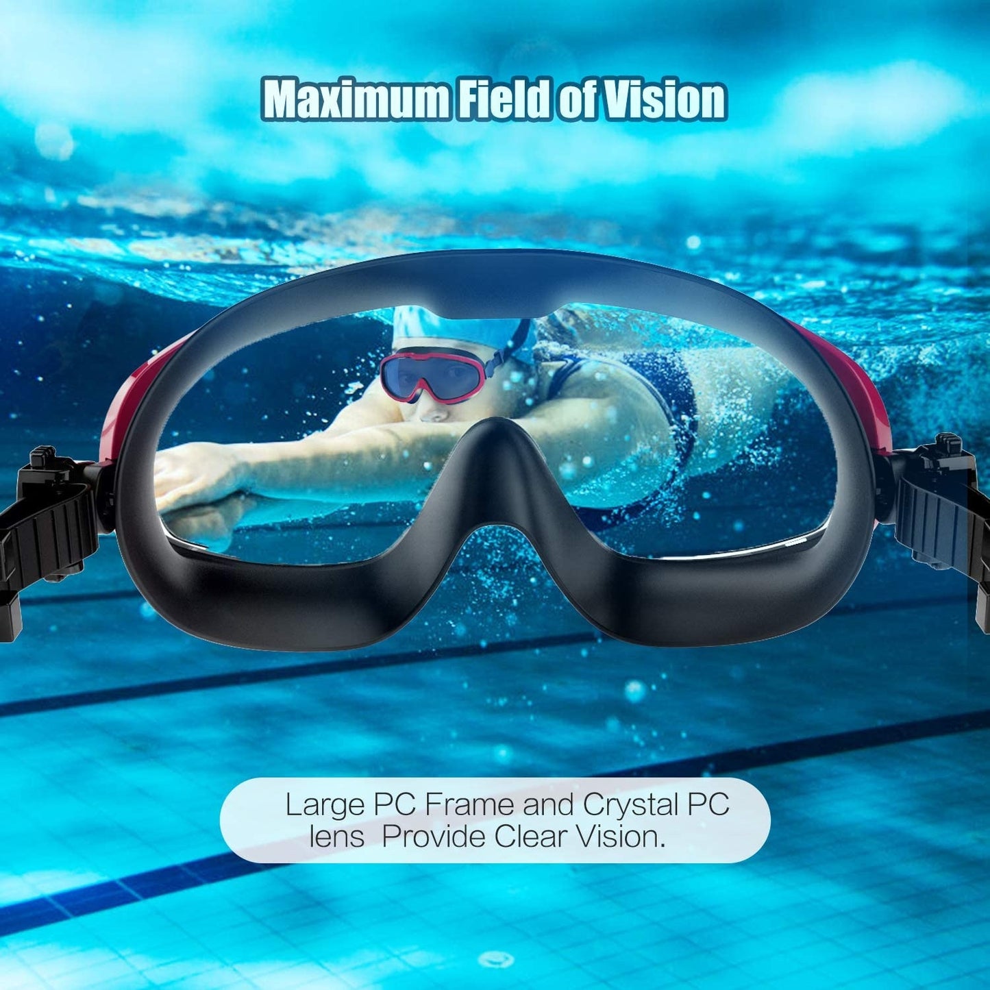 Songxin Sports Cheap Price Big Frame Anti Fog Swimming Goggles For Adult Kids