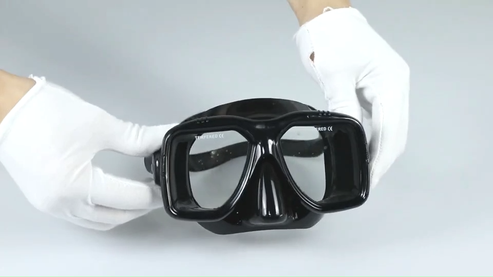 Frameless Tempered Glass Lens Wide View Low Volume Diving Mask for Scuba Dive Snorkeling