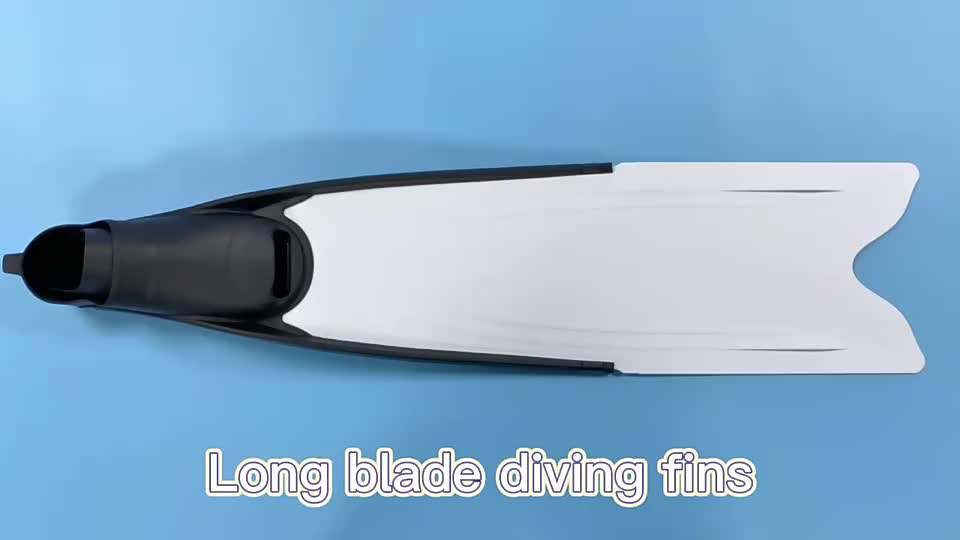 Professional long swimming diving fin foot pocket free diving spearfishing scuba diving equipment adult free diving fins