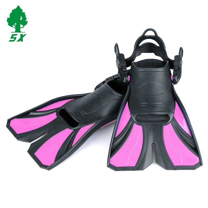 Songxin Adjustable Open Heel Flippers Travel Size Swimming Fins