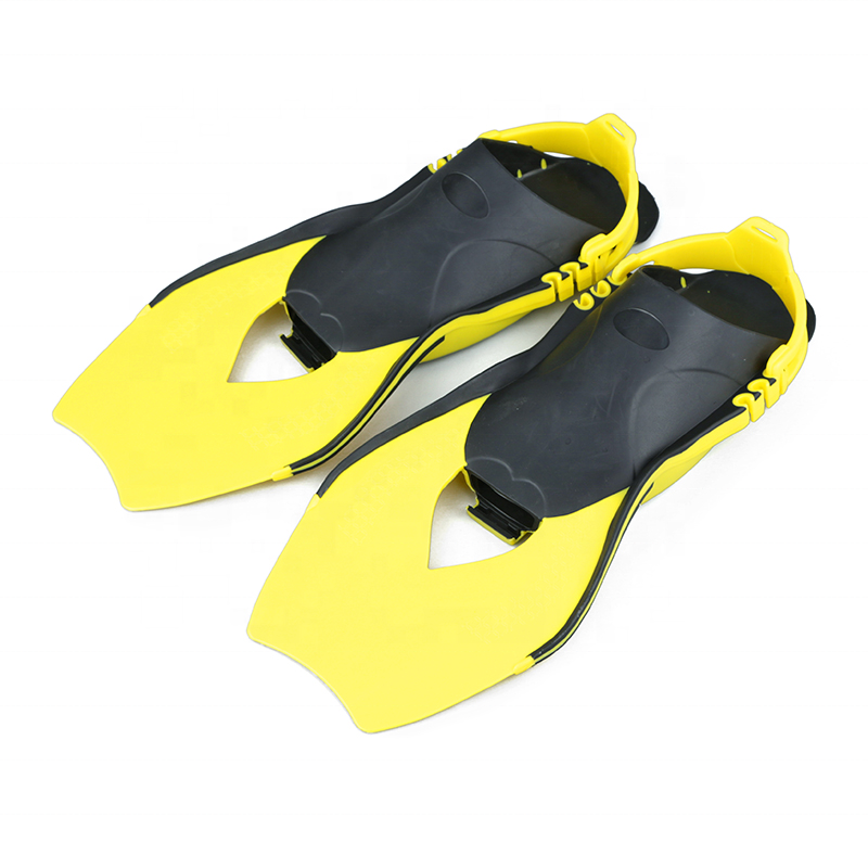 Custom soft Adjustable TPR Short Swim Fins For Kids