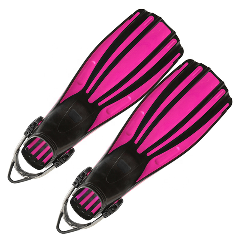 Snorkel Fins Adjustable Diving Fins Open Heel Swimming Fins