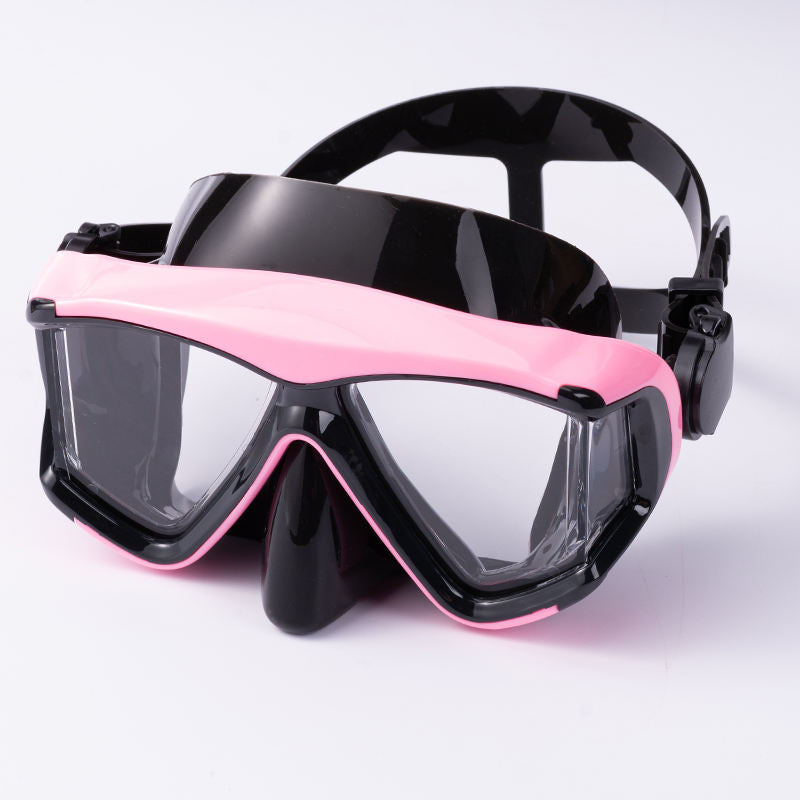 New Design Wide View Underwater 3 Side Lens PC Lens Liquid Silicone Frame Anti fog Diving Mask