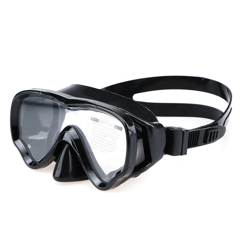 Cheap Blue Tempered Glass Lens Swimming Mask For Kids