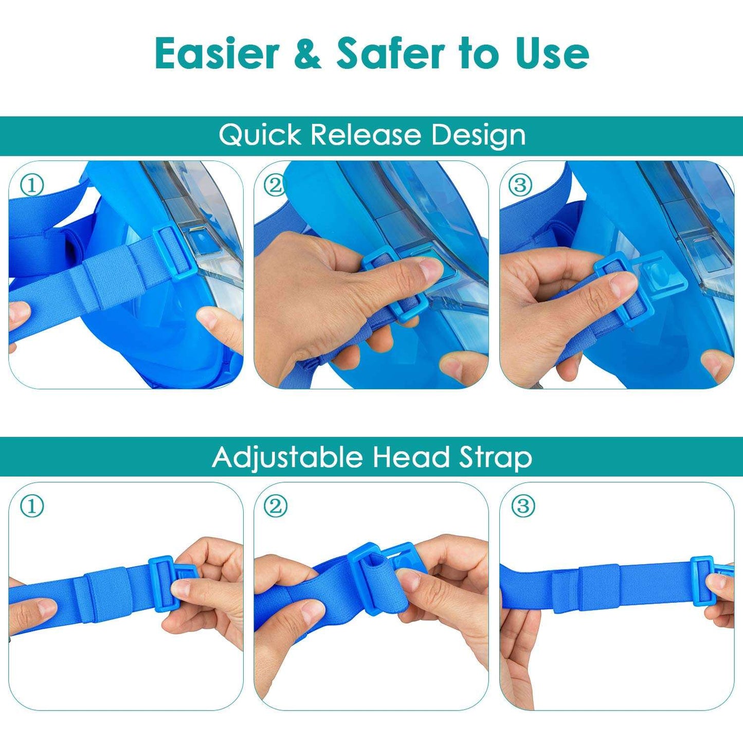 Professional Diving Natural Breathing Full Face Snorkel Silicon Mask