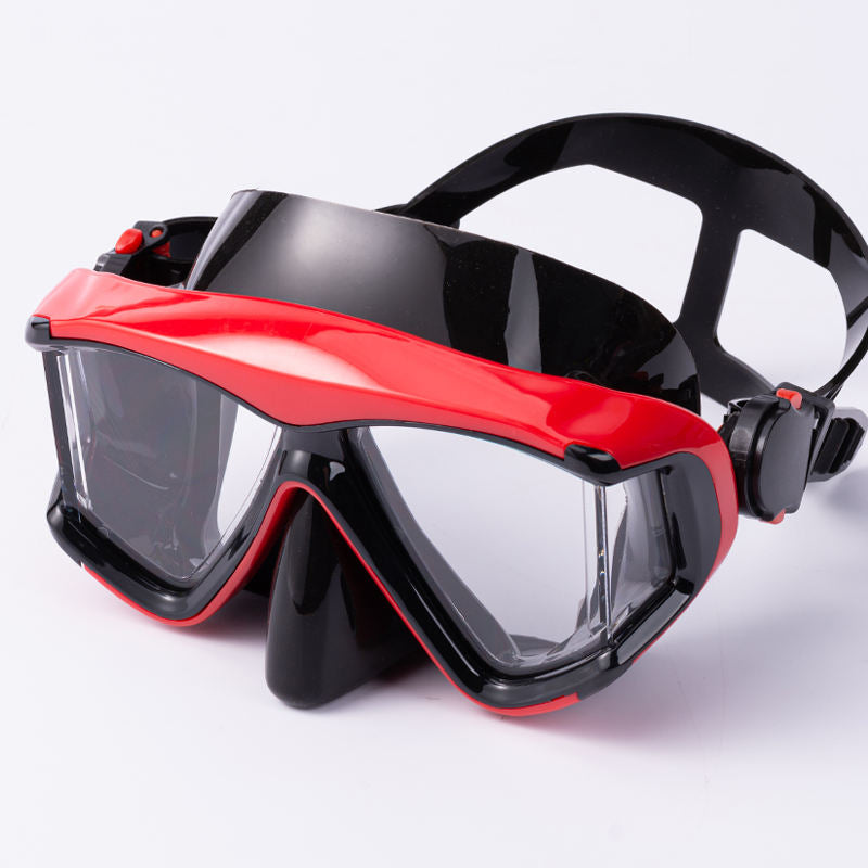 New Design Wide View Underwater 3 Side Lens PC Lens Liquid Silicone Frame Anti fog Diving Mask