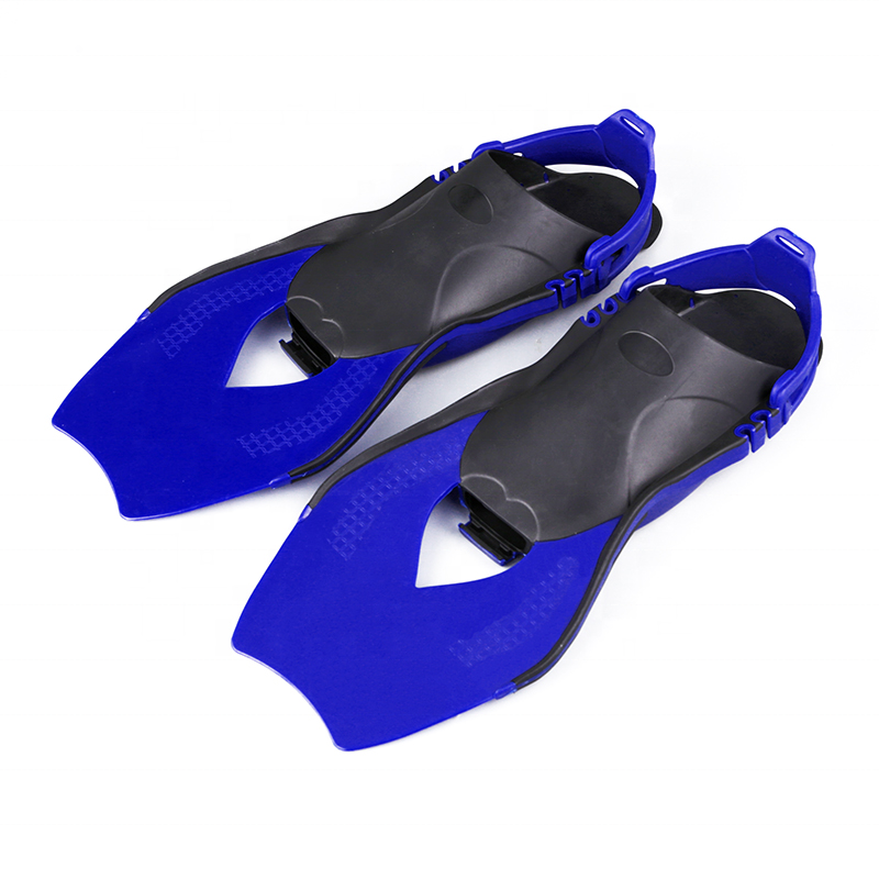 Custom soft Adjustable TPR Short Swim Fins For Kids