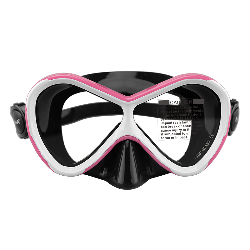 Professional Red Silicone Kid Size Snorkel Dive Mask