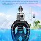 Greatever G2 Full Face Snorkel Mask with Latest Dry Top System,Foldable 180 Degree Panoramic View Snorkeling Mask with Camera Mount,Safe Breathing,Anti-Leak&Anti-Fog