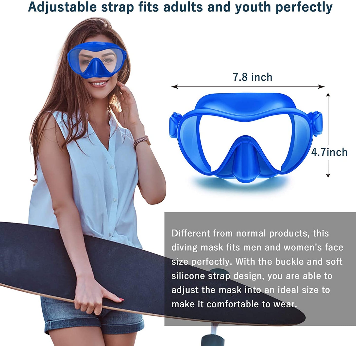 Adult Diving Customized Snorkeling Face Mask