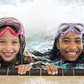 Cheap Blue Tempered Glass Lens Swimming Mask For Kids