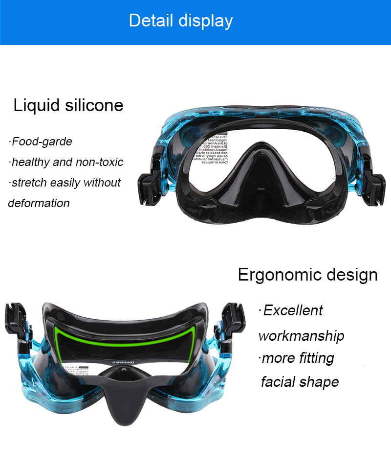 Kids Size Snorkel Mask Silicone Face Diving Mask for Swimming Diving