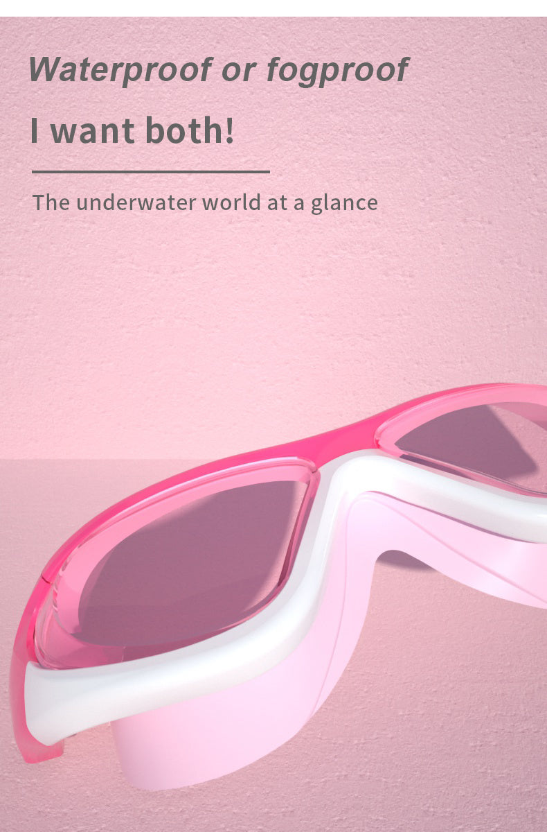 Fashion Design Kids Swimming Glasses Colorful Funny Silicone Waterproof Safe Swimming Goggles For Children