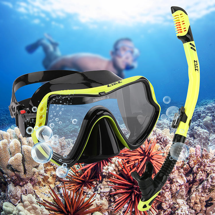 Adult Scuba Diving Masks Gear Freediving Spearfishing Glasses Snorkeling Snorkel Dive Equipment Set