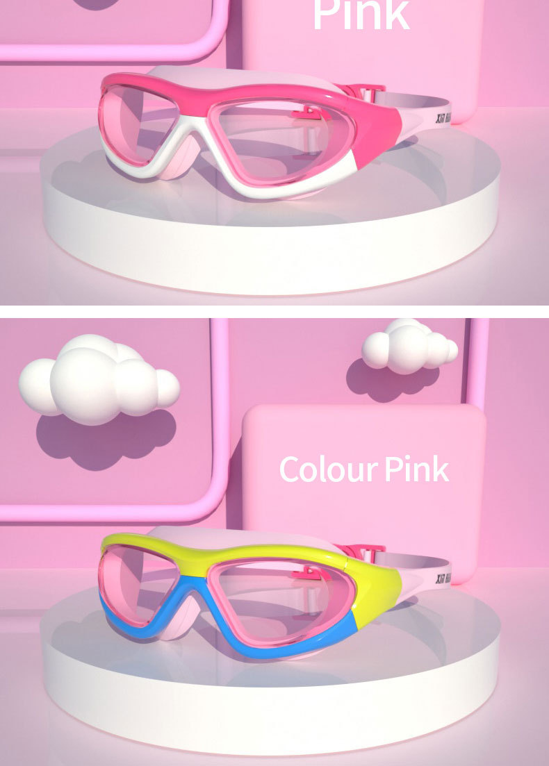 Fashion Design Kids Swimming Glasses Colorful Funny Silicone Waterproof Safe Swimming Goggles For Children