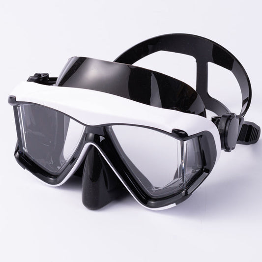 New Design Wide View Underwater 3 Side Lens PC Lens Liquid Silicone Frame Anti fog Diving Mask
