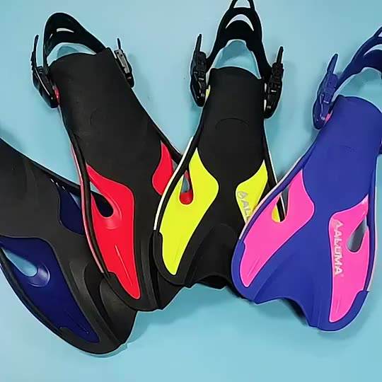 Adult Size TPR+PP Short Swimming Fins Snorkel Free Diving Fins