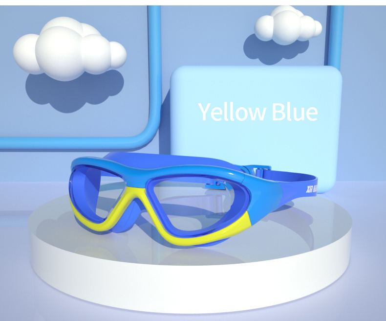 Fashion Design Kids Swimming Glasses Colorful Funny Silicone Waterproof Safe Swimming Goggles For Children