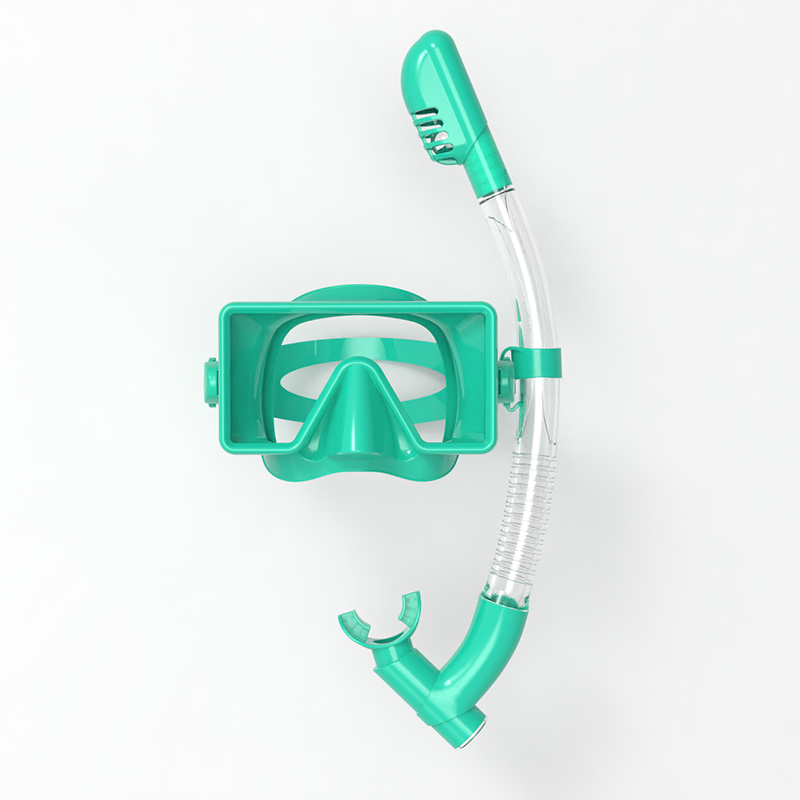 Freediving Equipment Frameless Design Silicone Strap Scuba Dive Masked Set