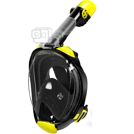 Professional Diving Natural Breathing Full Face Snorkel Silicon Mask