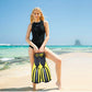 Best Selling Adjustable Strap Open Heel Spider Pattern Tpr Pp Swim Flippers Snorkel Fins Free Diving Fins