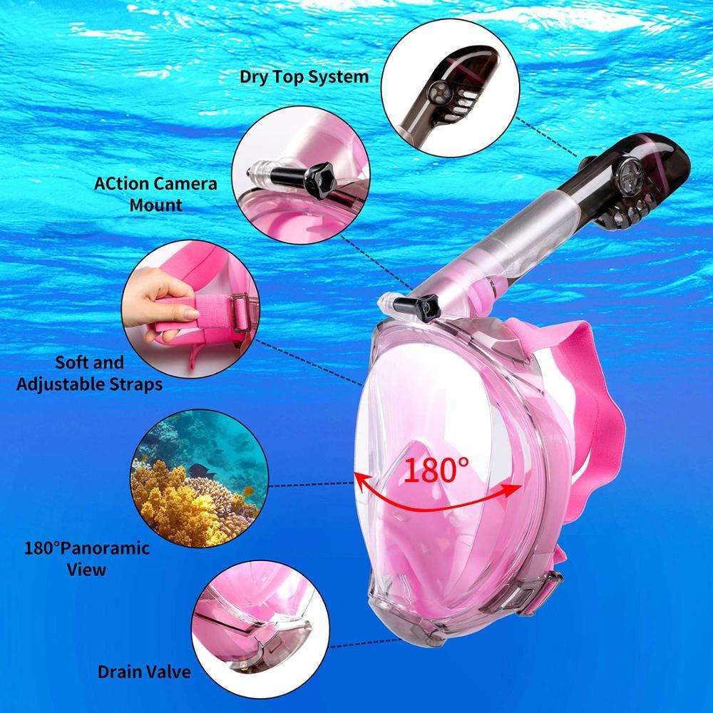 Hot Sell Anti Leak Snorkel Mask Full face Swimming Mask