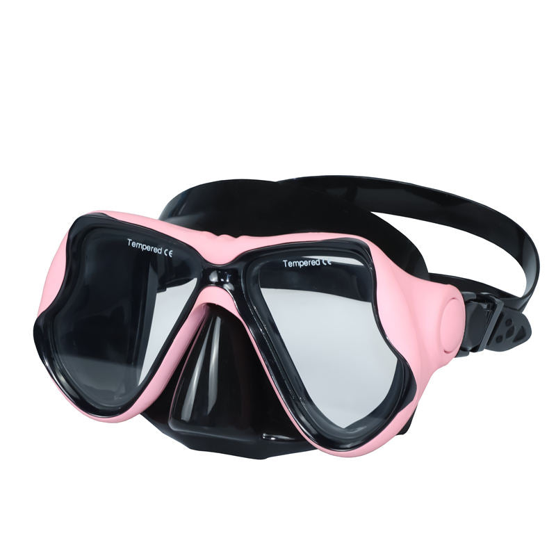 New Fashion Design Tempered Glass Lens Carbon Fiber Scuba Diving Mask for Snorkeling