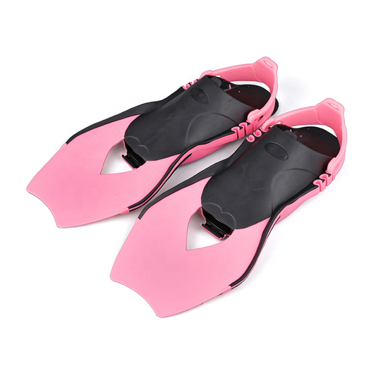 Custom soft Adjustable TPR Short Swim Fins For Kids