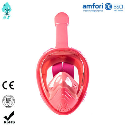 Underwater Scuba Diving Masks 180 Degree Full Face Anti Fog Snorkel Mask With Camera Mount for Kids