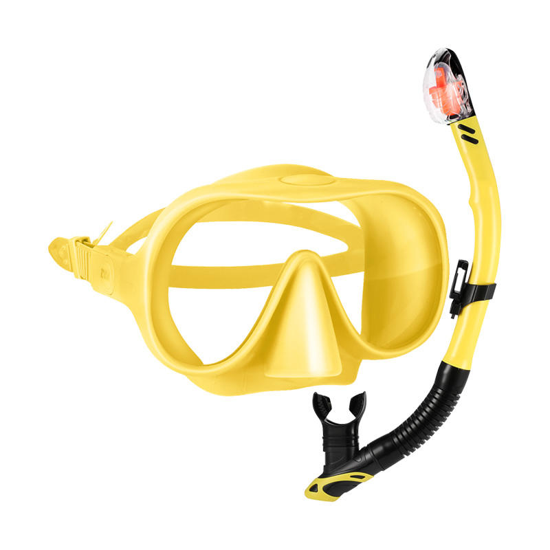 Best Selling Professional Tempered Glass Diving Mask Snorkels Set With Camera Mount