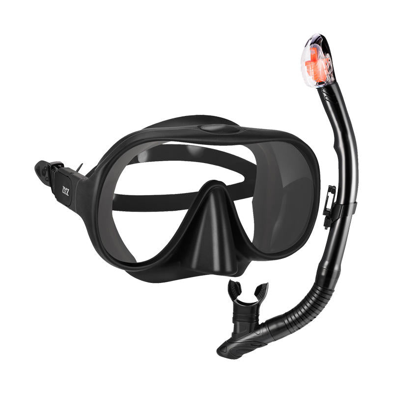 Best Selling Professional Tempered Glass Diving Mask Snorkels Set With Camera Mount