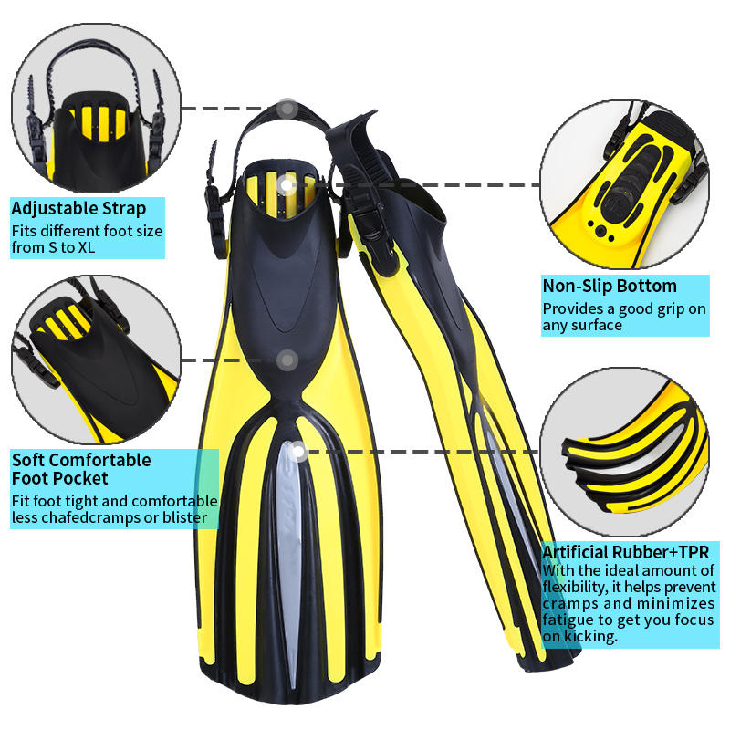 Best Quality Diving Gear Adult Diving Snorkel Mask Fin Set Snorkel Set With Fins