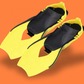 Custom soft Adjustable TPR Short Swim Fins For Kids