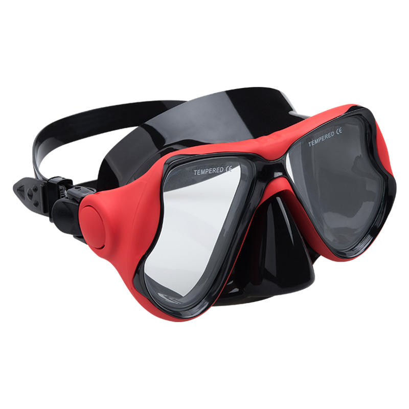 New Fashion Design Tempered Glass Lens Carbon Fiber Scuba Diving Mask for Snorkeling