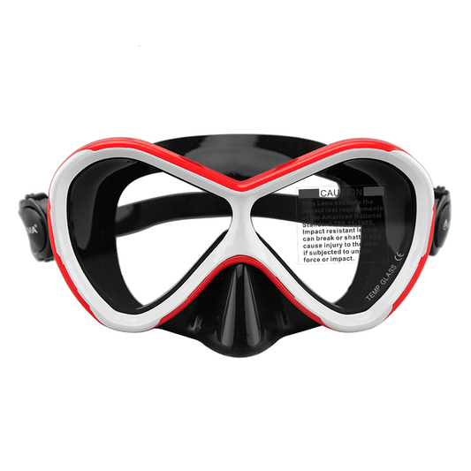 Professional Red Silicone Kid Size Snorkel Dive Mask