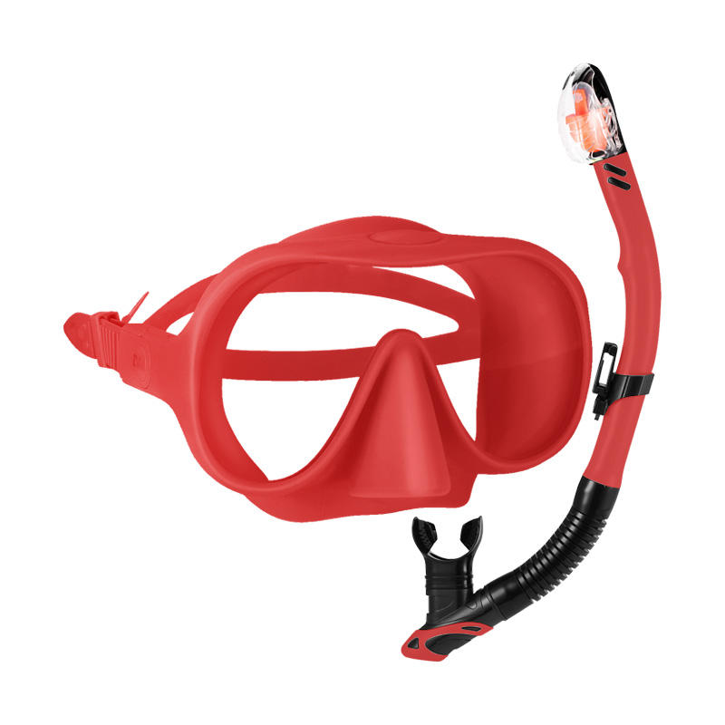 Best Selling Professional Tempered Glass Diving Mask Snorkels Set With Camera Mount