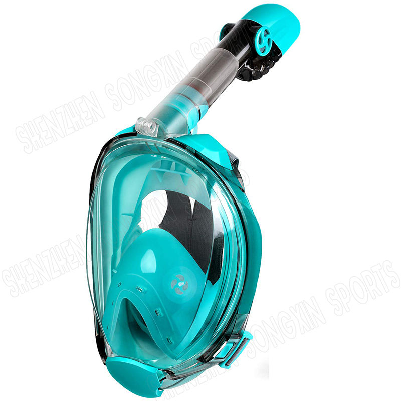 Amazon Hot Selling Full Face Dry Diving Mask Snorkel Mask